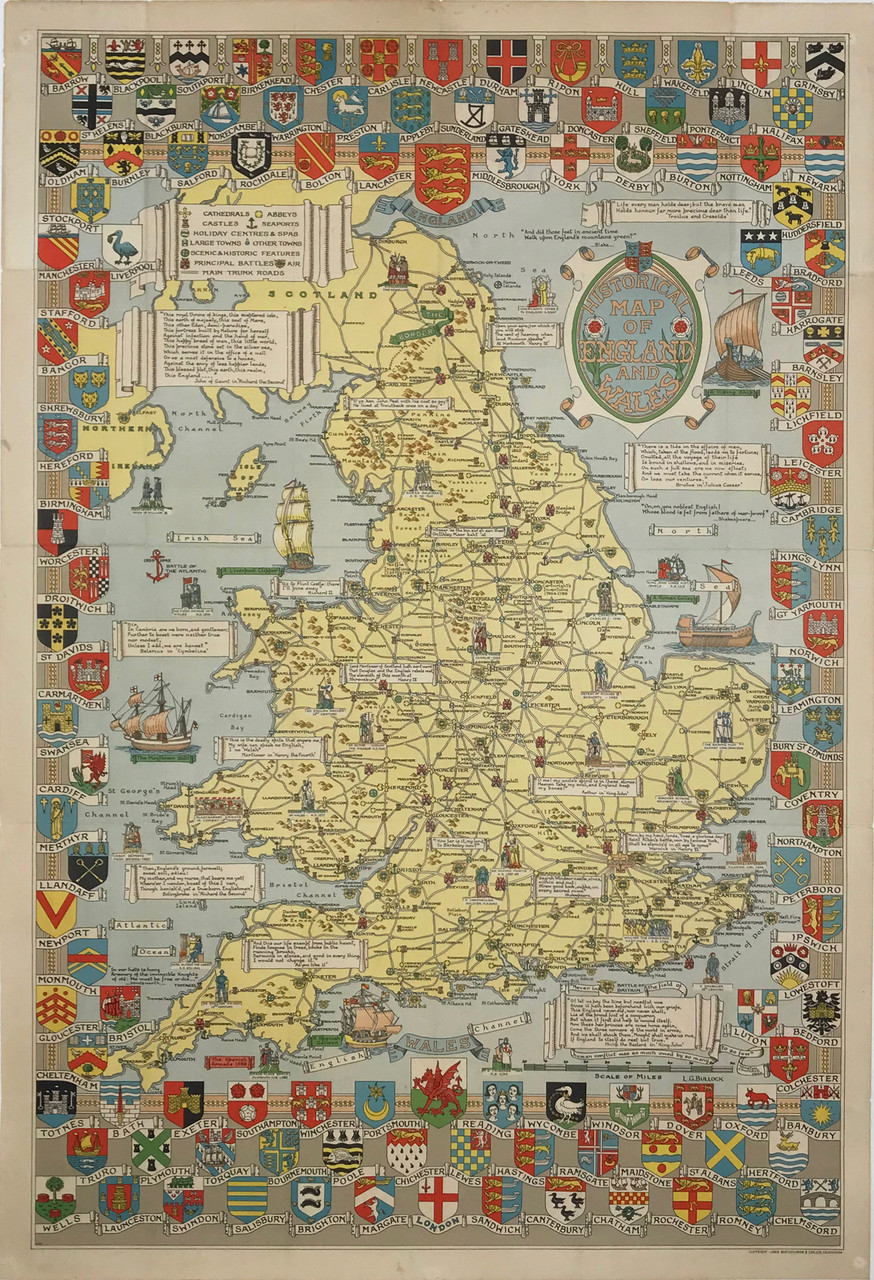 England Football Map BARTHOLOMEW社製'70年代 England Football Map BARTHOLOMEW社製´70年代