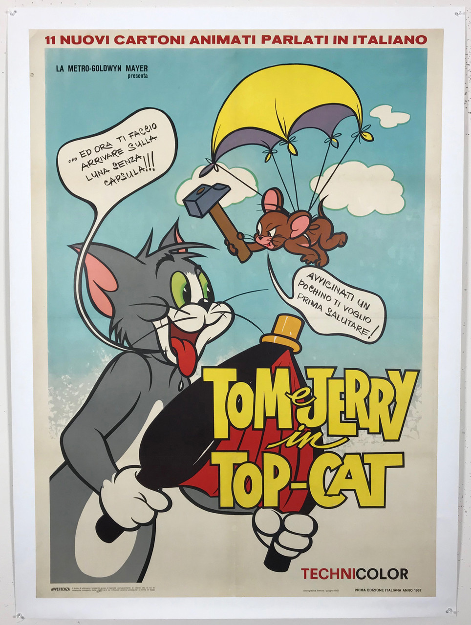 イタリア版★ビンテージ！「トムとジェリー」「Tom and Jerry」ポスター TOM and JERRY ヴィンテージポスターフレーム - TOM AND JERRY