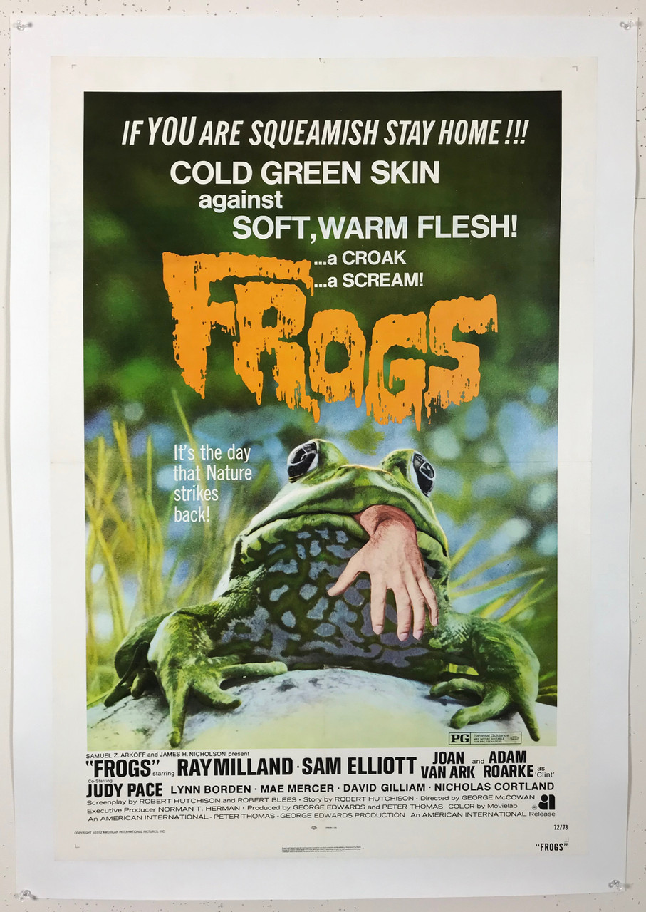 Frogs 1972 One Sheet Linen Backed