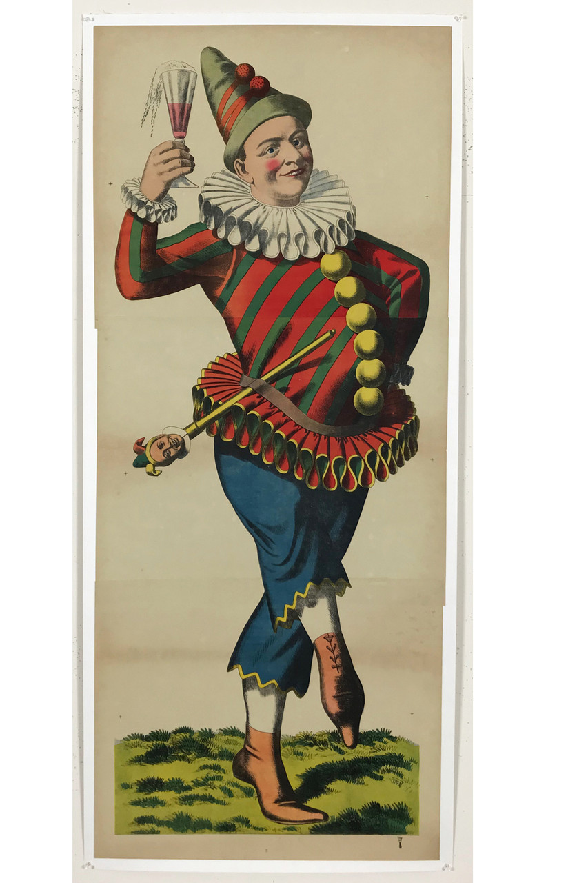 Dancing Jester Carnival Panel No. 17 Wissembourg Poster Original