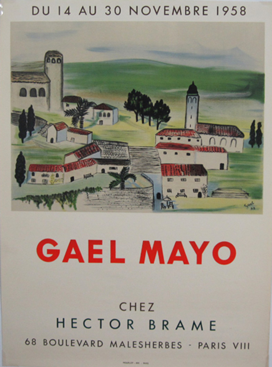 Gael Mayo Chez Hector Brame original vintage poster from 1958 France by artist Mourlot.