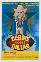 Debbie Does Dallas Original 1978 Vintage American Theatrical Use One Sheet Movie Poster Linen Backed.
