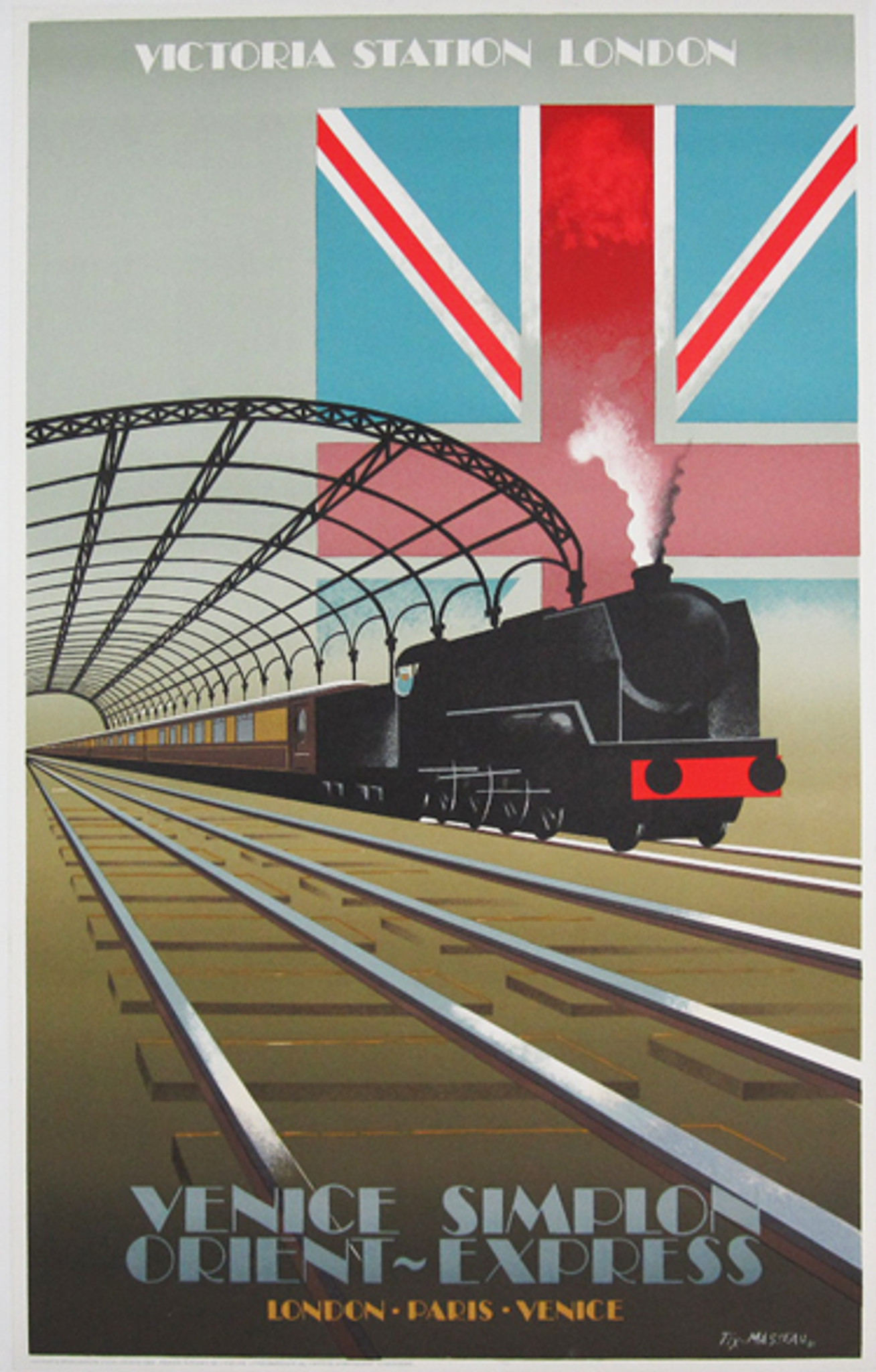 Orient Express Victoria Station London poster