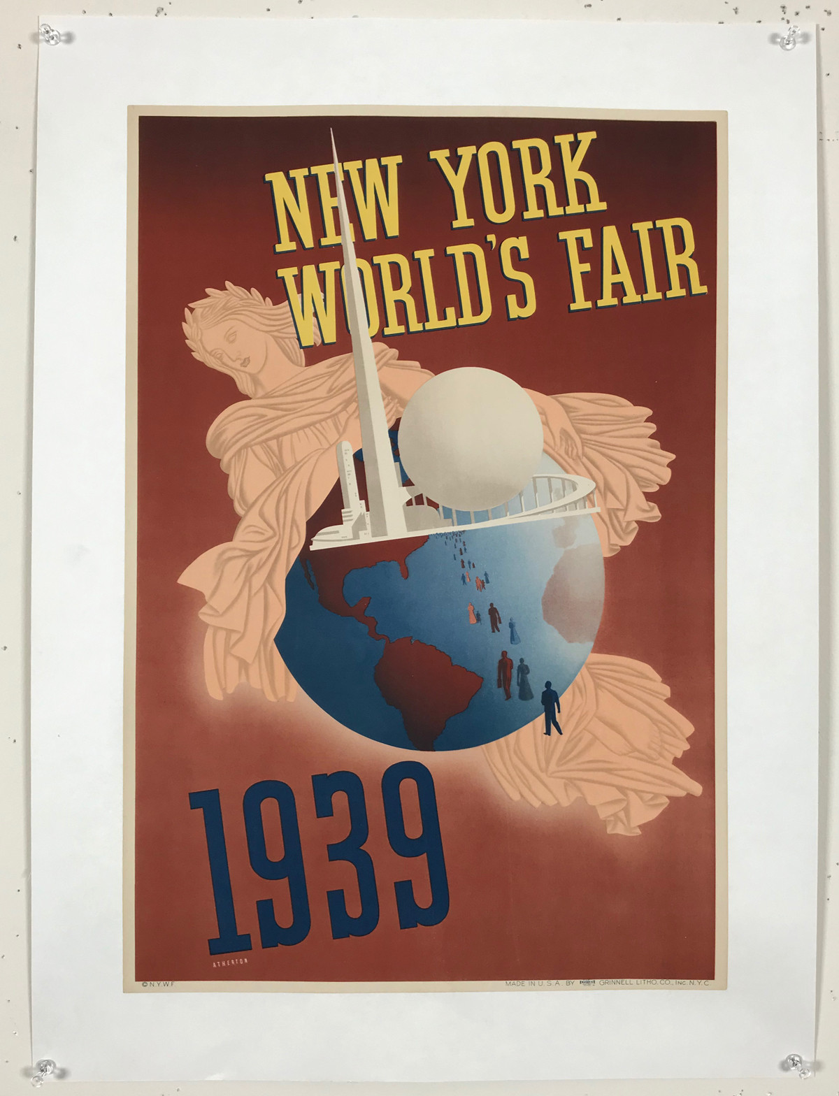 New York World's Fair 1939 by Atherton Original Vintage American