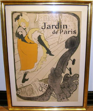Jane Avril Jardin de Paris Lautrec original poster