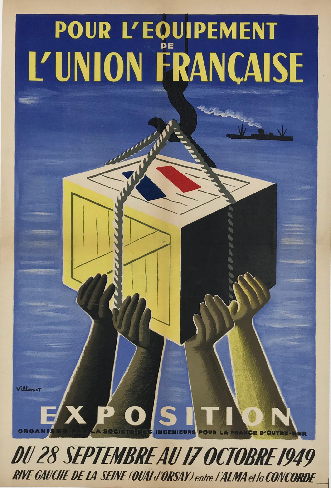 Exposition Pour L'Equipement De L'Union Française by Bernard Villemot ...