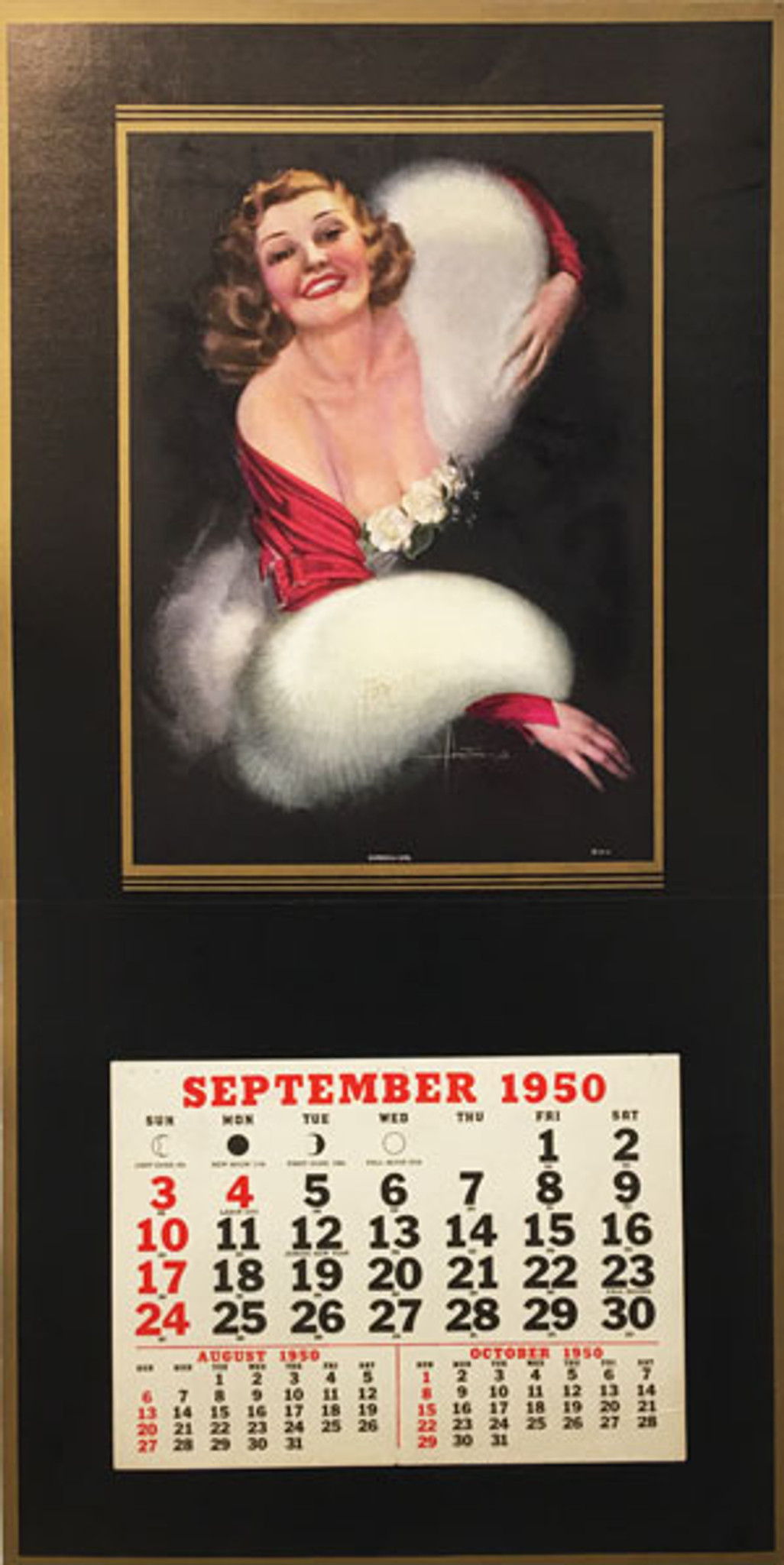 Gardenia Girl original American poster calendar.