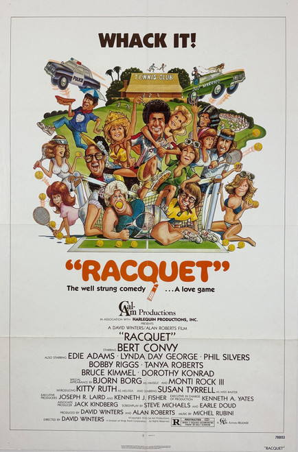 Racquet Movie Poster Original 1979 Vintage USA Theater Use Lithograph Advertisement.