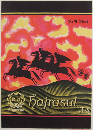 Cigarette Hajrasul original German advertisement for cigarettes.