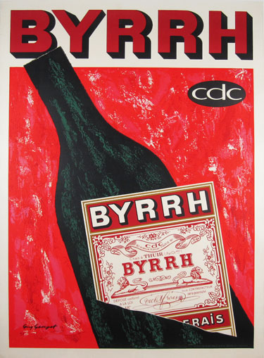 Byrrh original advertising lithography vintage poster by Guy Georget from 1961 France.