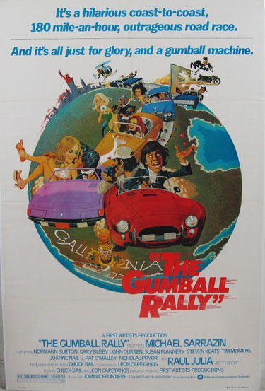 The Gumball Rally original advertising lithograph vintage movie poster from 1976 USA.