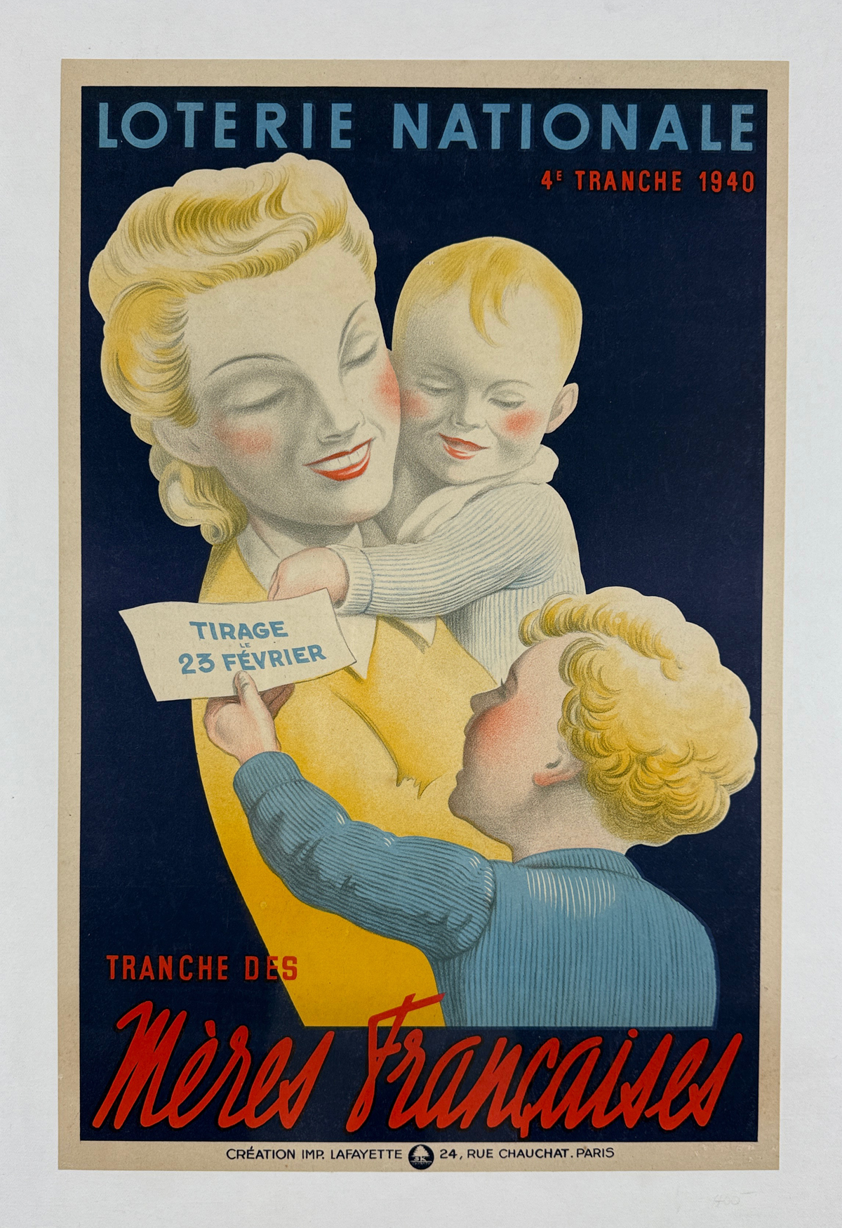 Loterie Nationale - Meres Francaises 1940