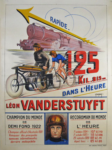 Leon Vanderstuyft Original Vintage Poster from 1928 France by Abel Petit. French Transportation Advertisement. 