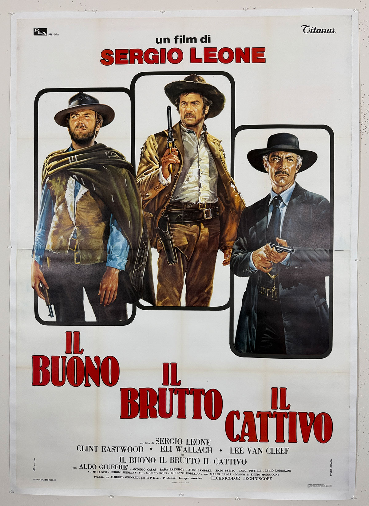 IL Buono IL Brutto IL Cattivo Movie (2 Sheet) Linen Backed