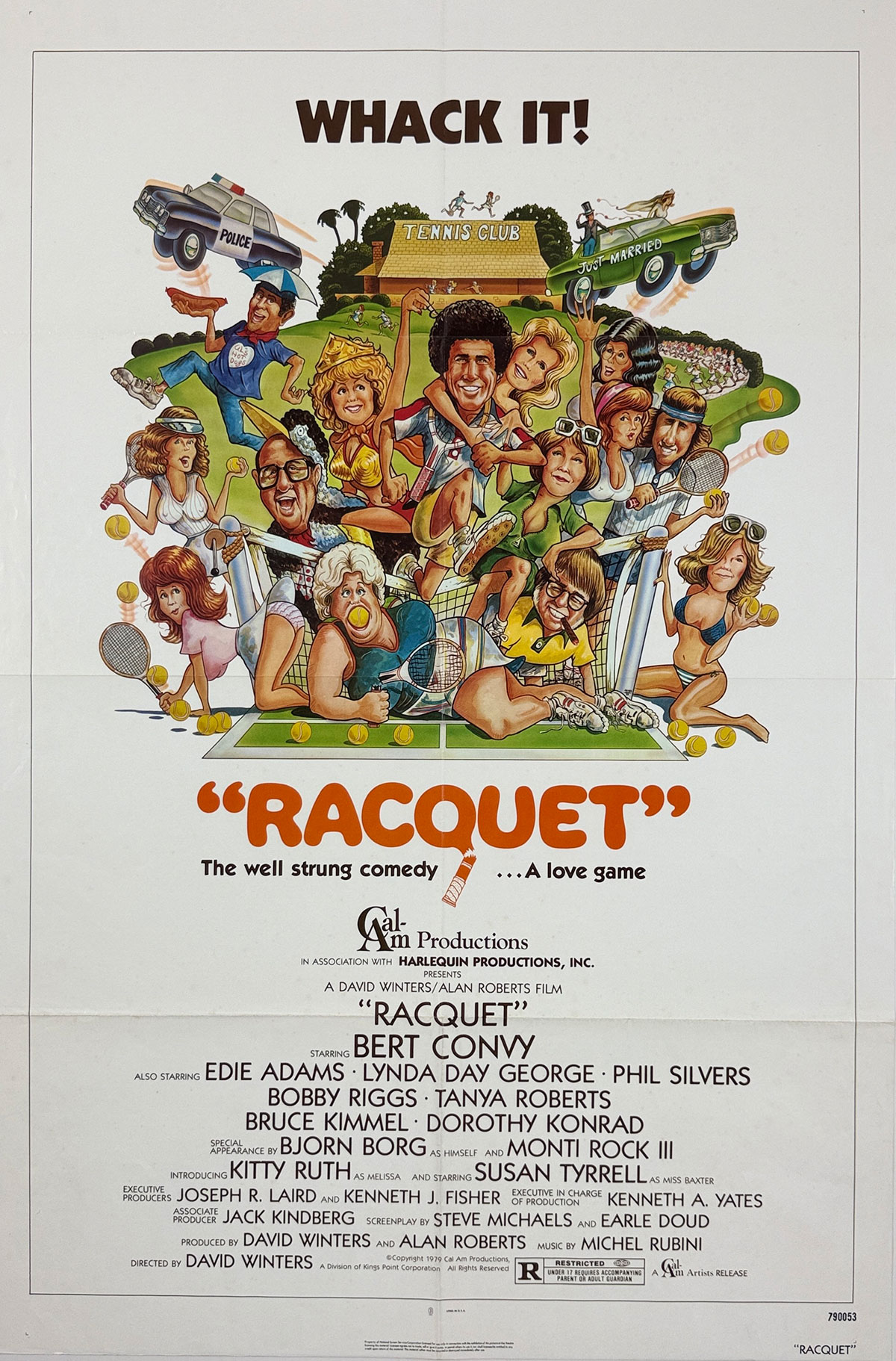Racquet Movie Poster Original 1979 Vintage USA Theater Use Lithograph Advertisement.