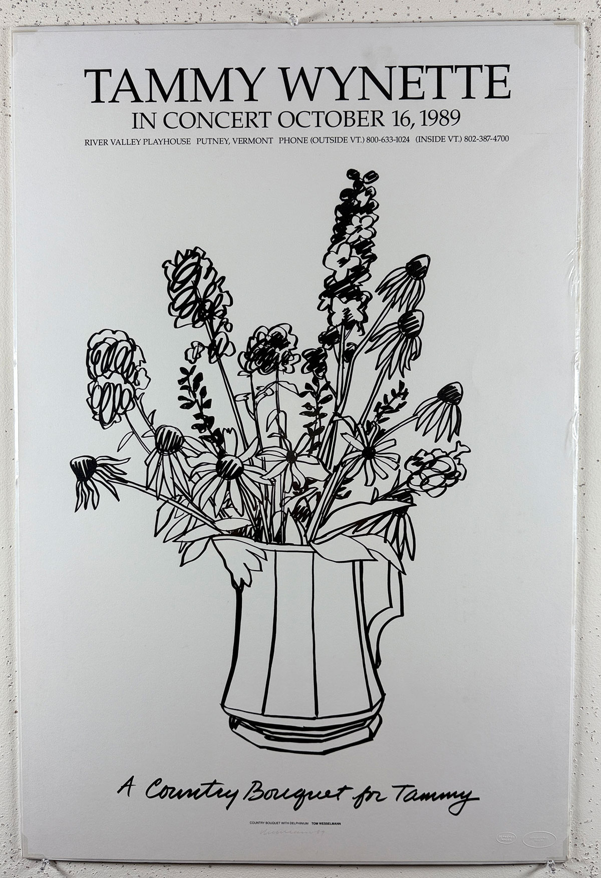 Tom Wesselmann - Country Bouquet With Delphinium For Tammy Wynette