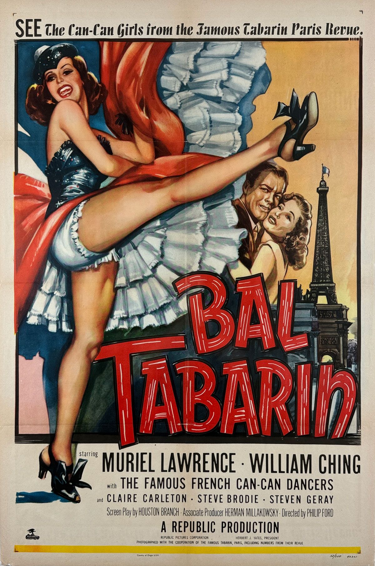 Bal Tabarin original movie poster from 1952 USA