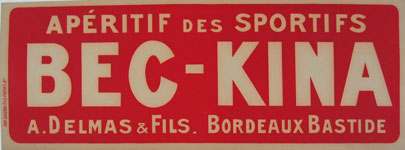 Kina-Bec Aperitif original vintage poster from 1920 France