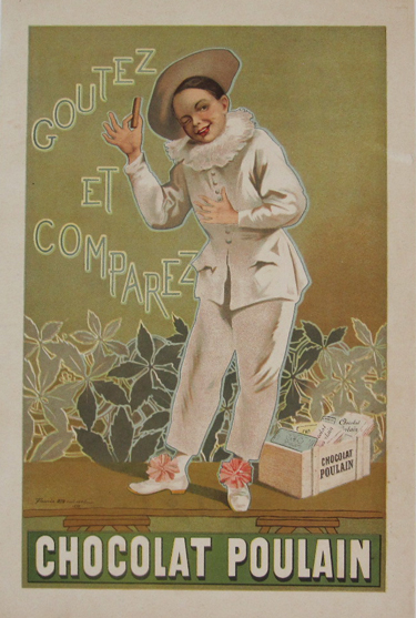 Chocolat Poulain by Bouisset original vintage poster from 1898 France