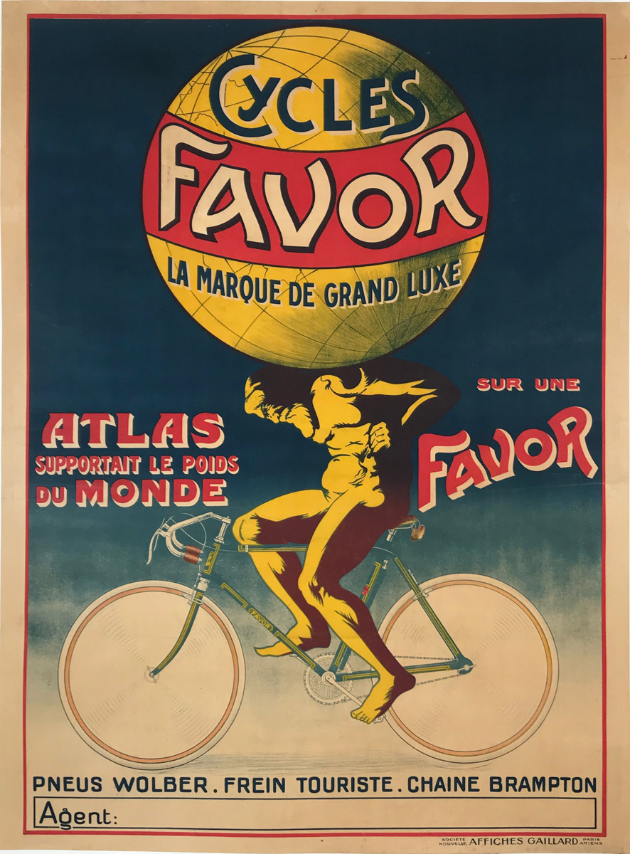 1920 French Cycles Favor La Marque De Grand Luxe, Atlas Poster