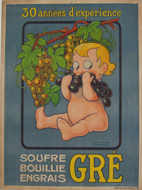 Soufre Gre by Stephano original vintage poster from 1926 France.