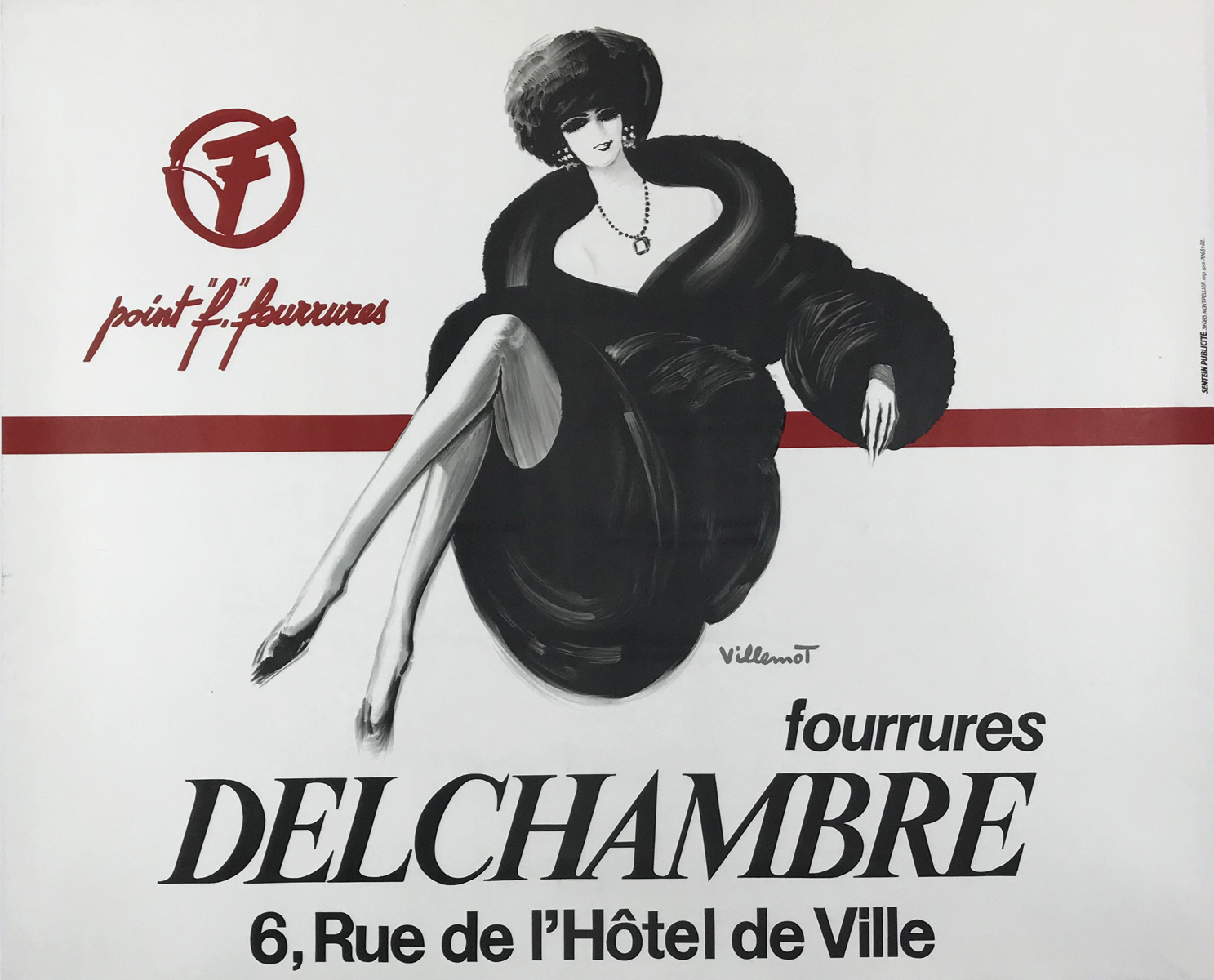Fourrures Delchambre by B. Villemot Original 1985 Vintage Fur Company ...