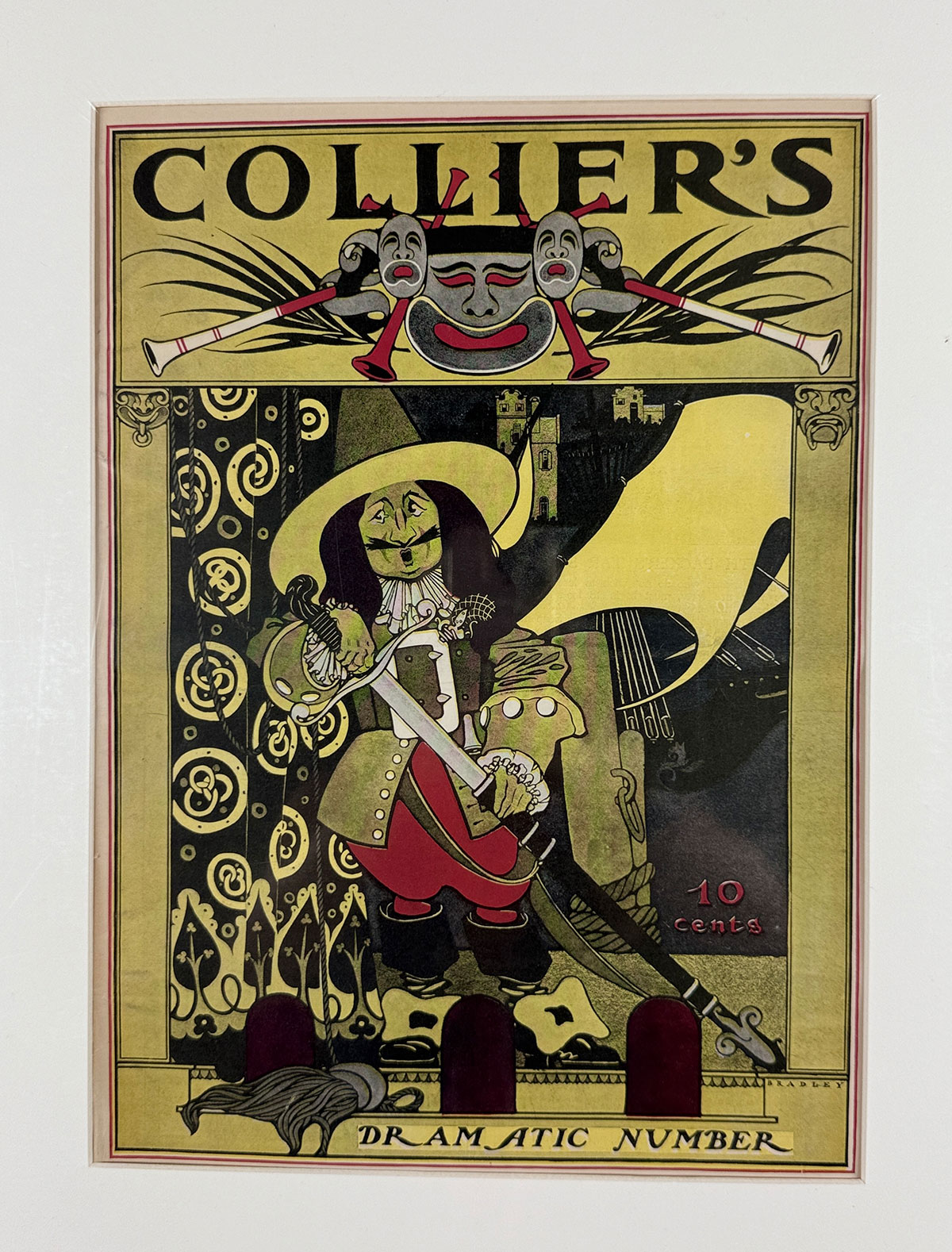 Collier's Dramatic Number Magazine By Will Bradley Original 1900 Vintage USA Magazine Publication With A Matt.
