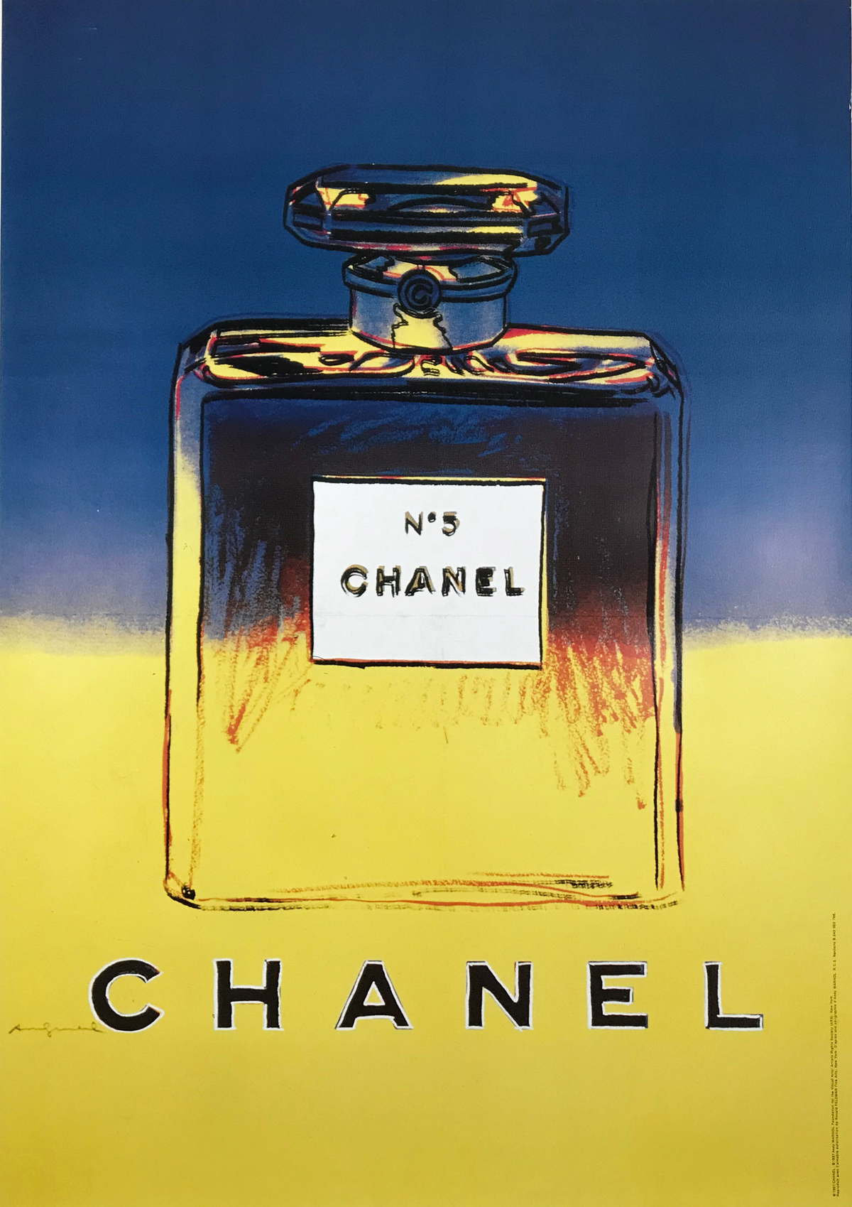 Chanel No5 Poster by the Andy Warhol Foundation Original 1997 ...