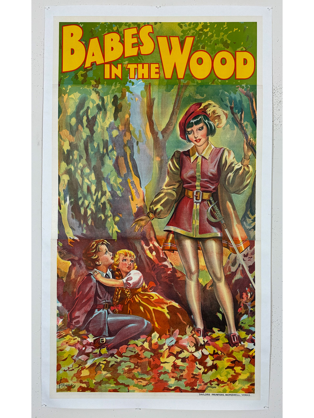 Babes In The Wood Theater Poster Linen Backed