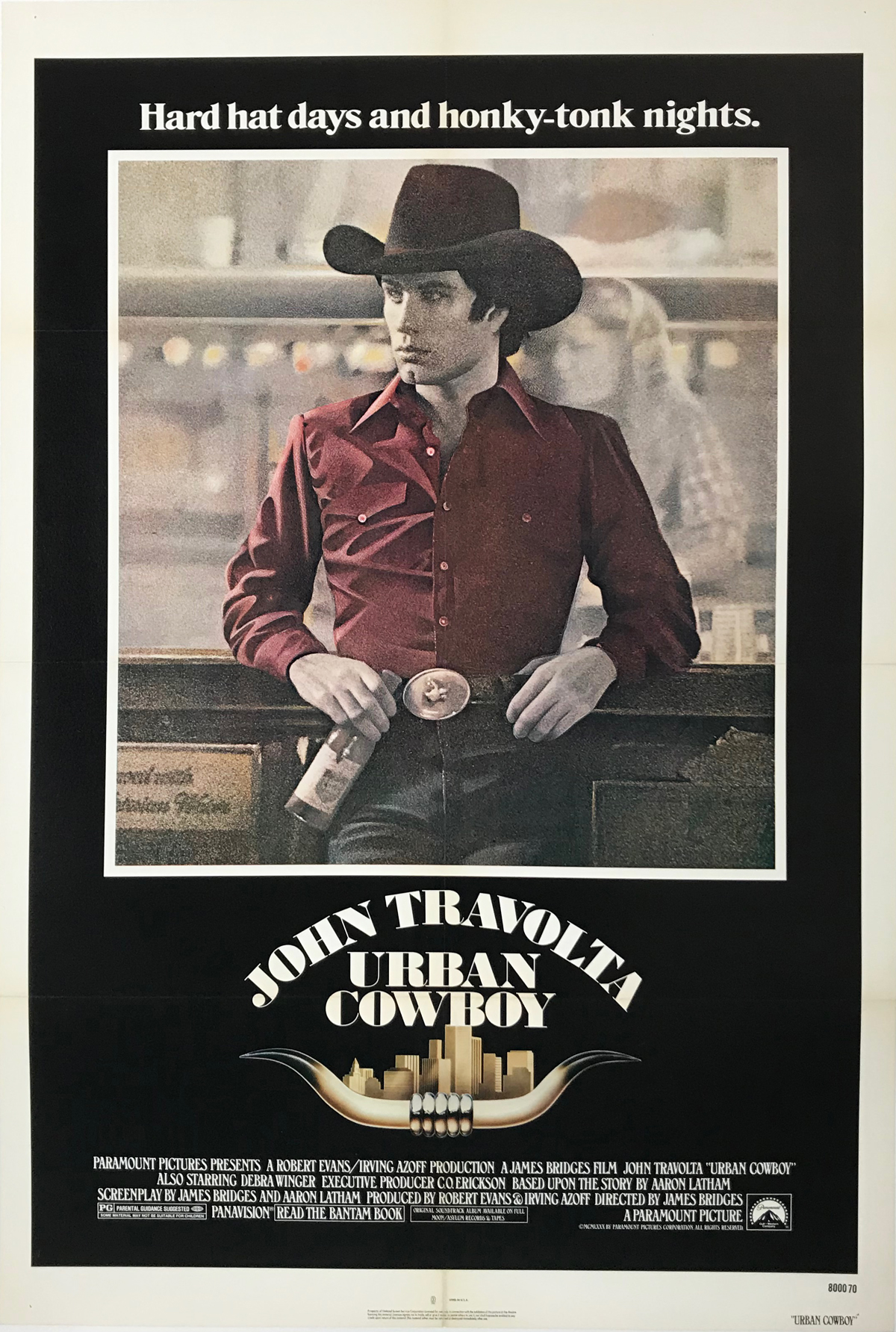 John Travolta Urban Cowboy Original 1980 American Theatrical Release Movie Poster.