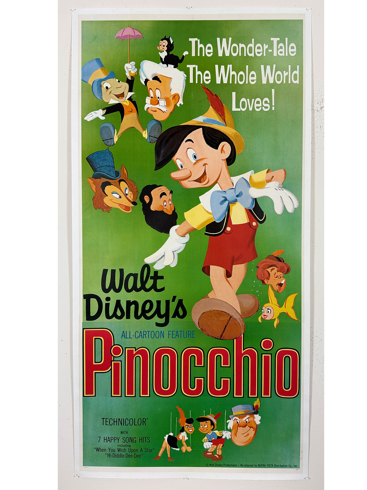 Walt Disneys Pinocchio Movie - Linen Backed -  3-SHT