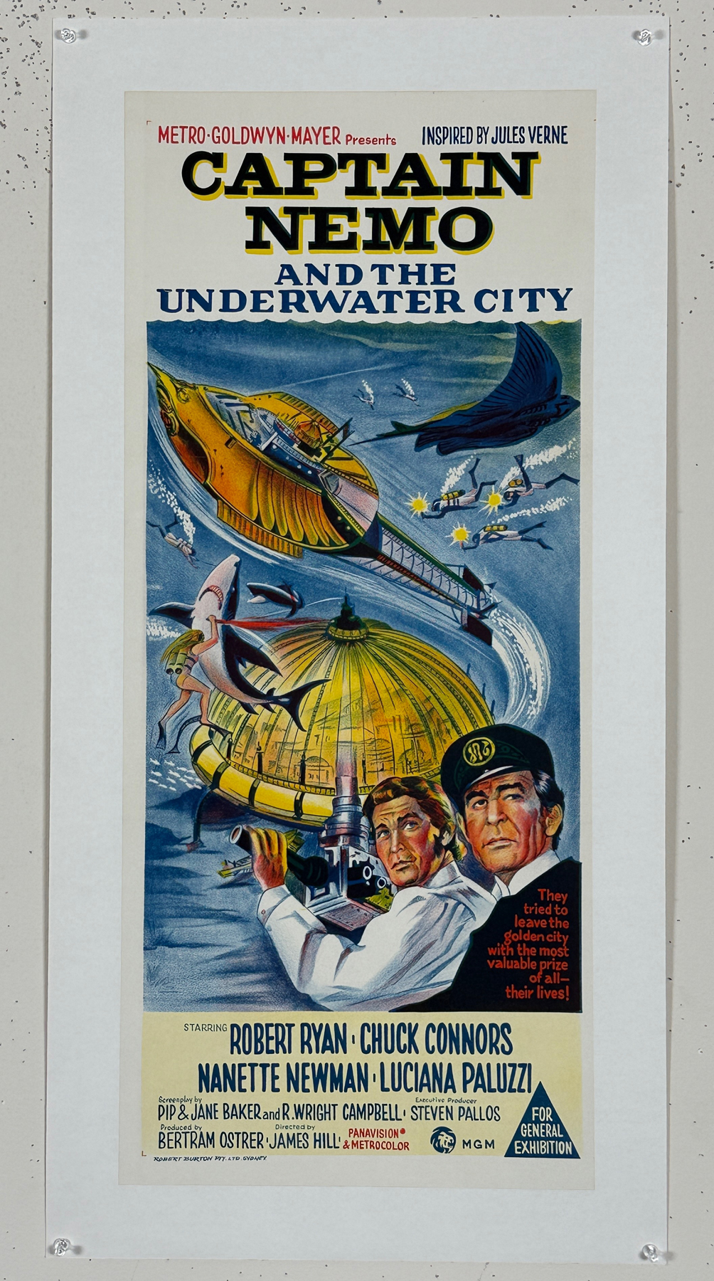 Captain Nemo and The Underwater City Movie Poster Original 1970