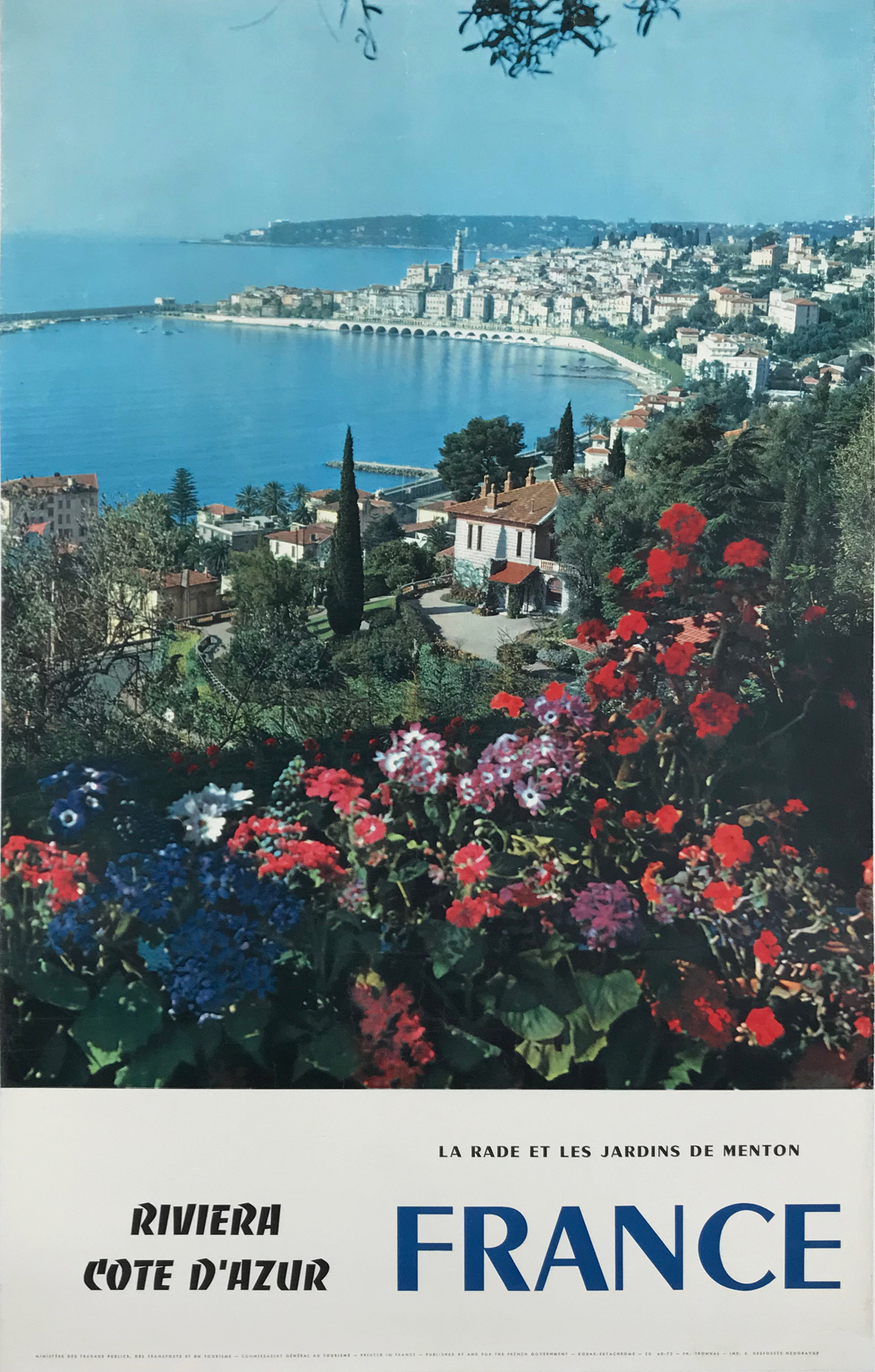 France Riviera Cote D'Azur Origina 1960 Vintage Photo Graveure
