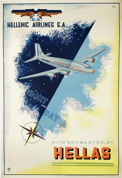 Hellenic Airlines S.A. Skymaster By Hellas Poster