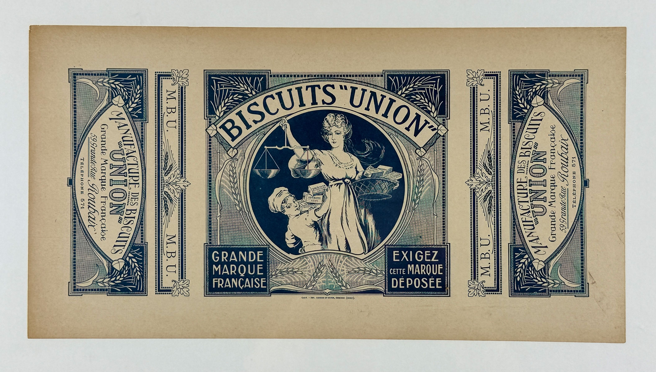 Biscuits Union Box Label