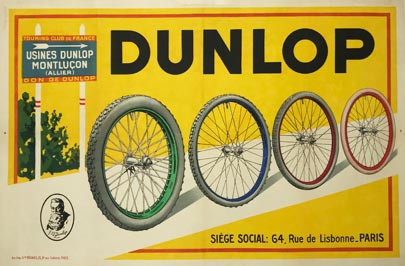 Dunlop Car Tires France French Lady Vintage Poster Repro FREE S//H