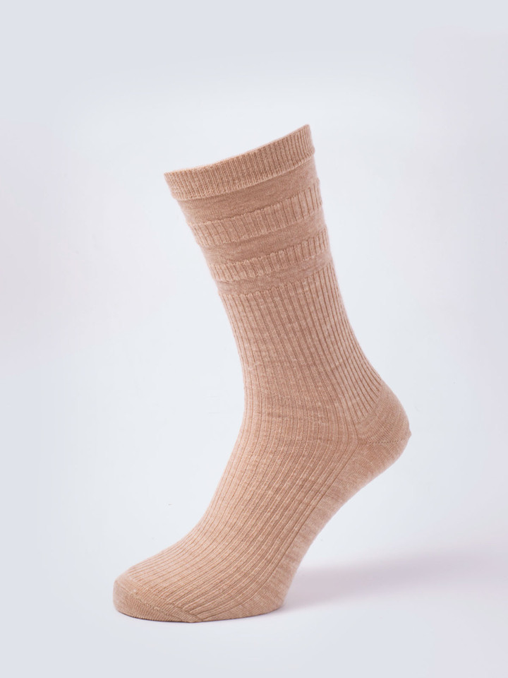 Oatmeal HJ Softop® Wool Rich Socks