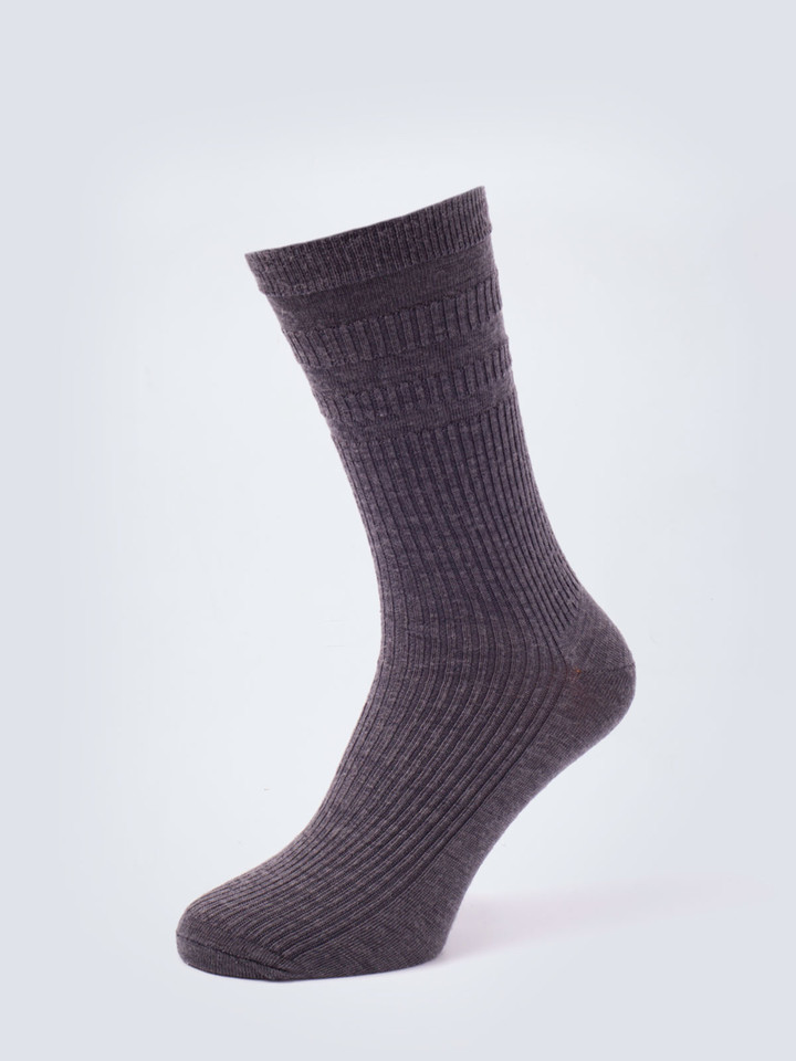 Gray HJ Softop® Wool Rich Socks