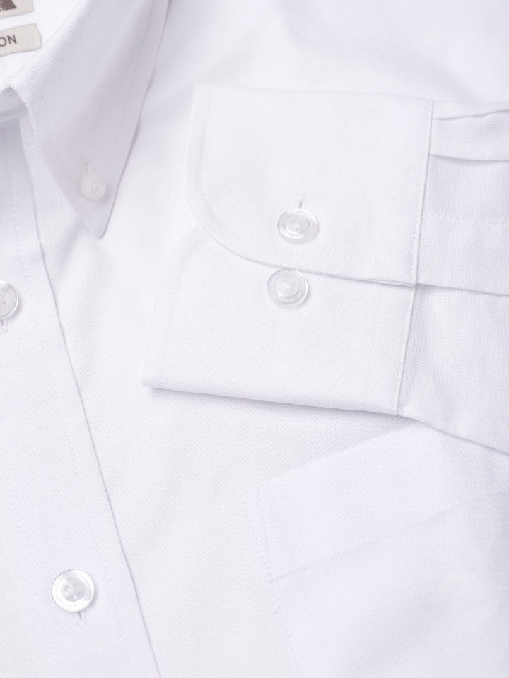 Men's White Cotton Shirt Cuff