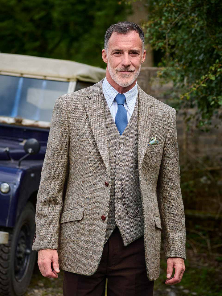 Oat Harris Tweed® 2 Piece Jacket & Vest