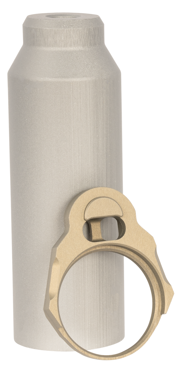 Q LLC Honey Badger Buffer Tube Sleeve, Gray with End Plate