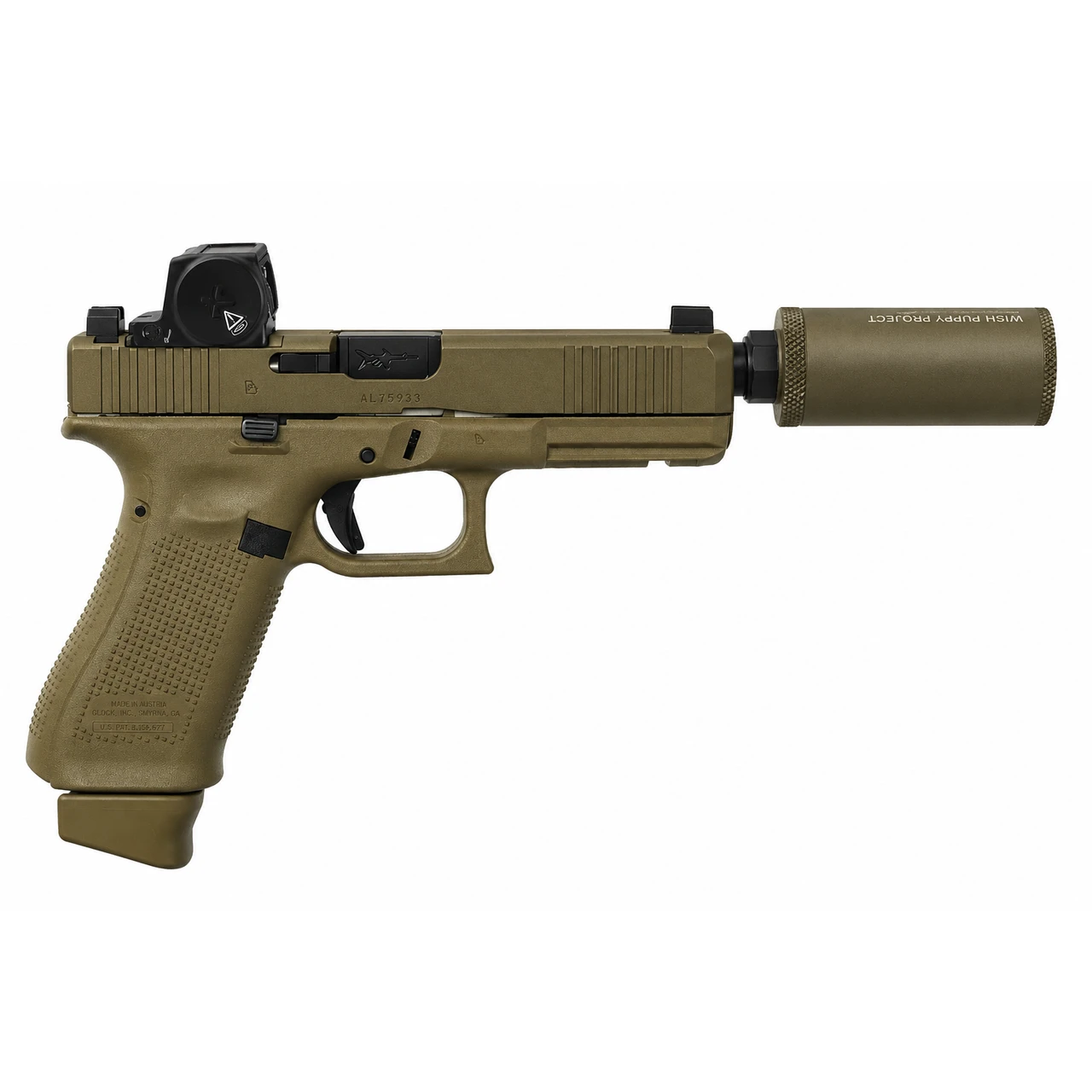 Glock G19X (V) Hush Puppy Kit w/ Vortex Defender