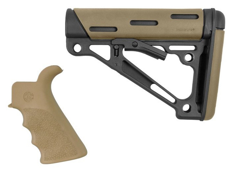 Hogue AR-15/M16 Kit, Beavertail Grip, Collapsible Buttstock, Flat