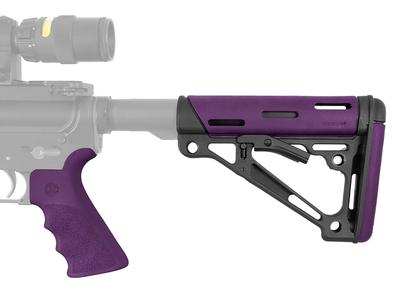 Hogue OverMolded 2-Piece Kit, Collapsible Buttstock & Beavertail