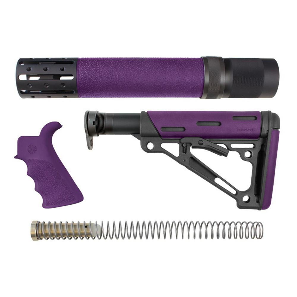 Hogue AR-15/M16 Kit, Overmolded Beavertail Grip, Collapsible Mil