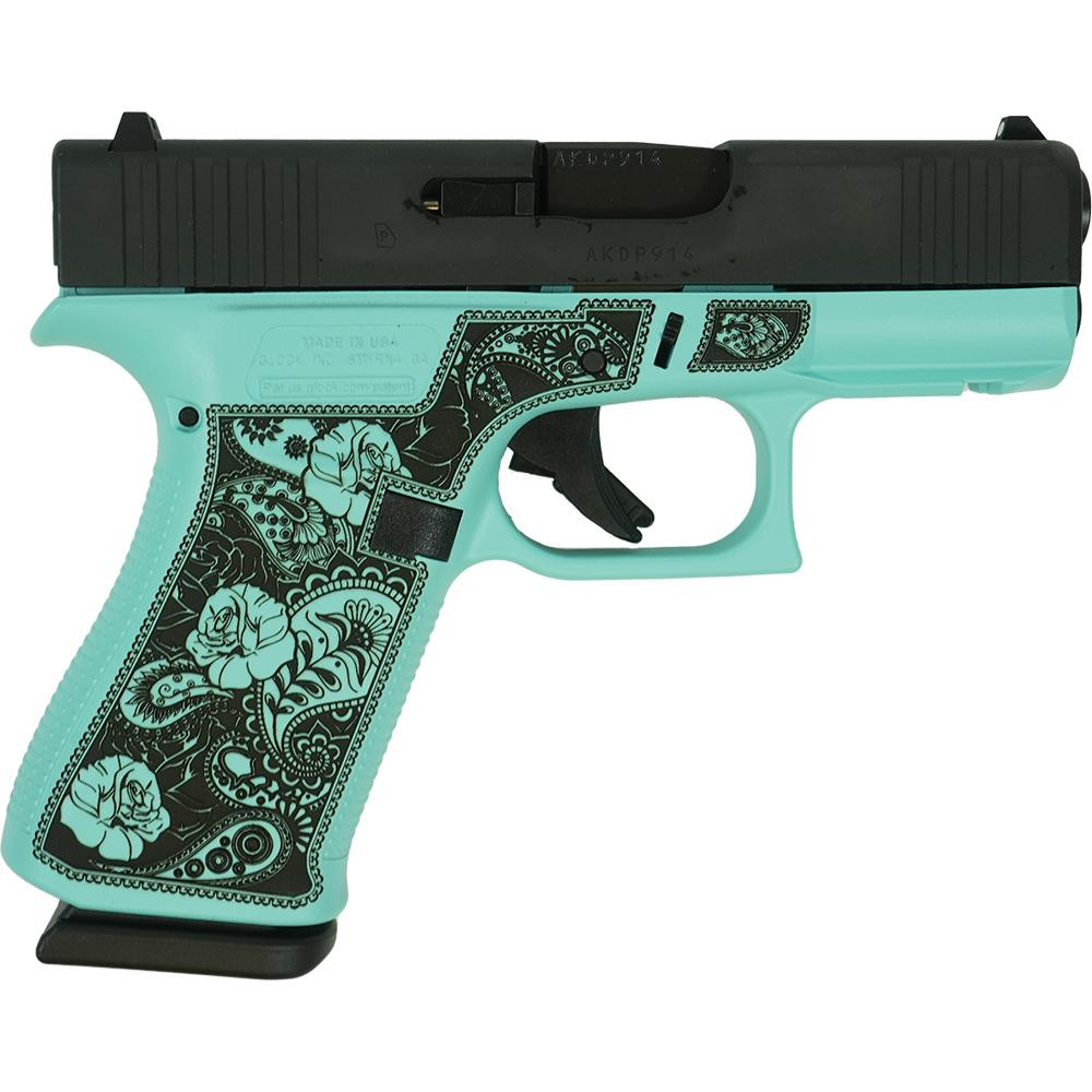 ブルーローズクォーツ 9mm Glock G43X, 9MM Luger, 3.41