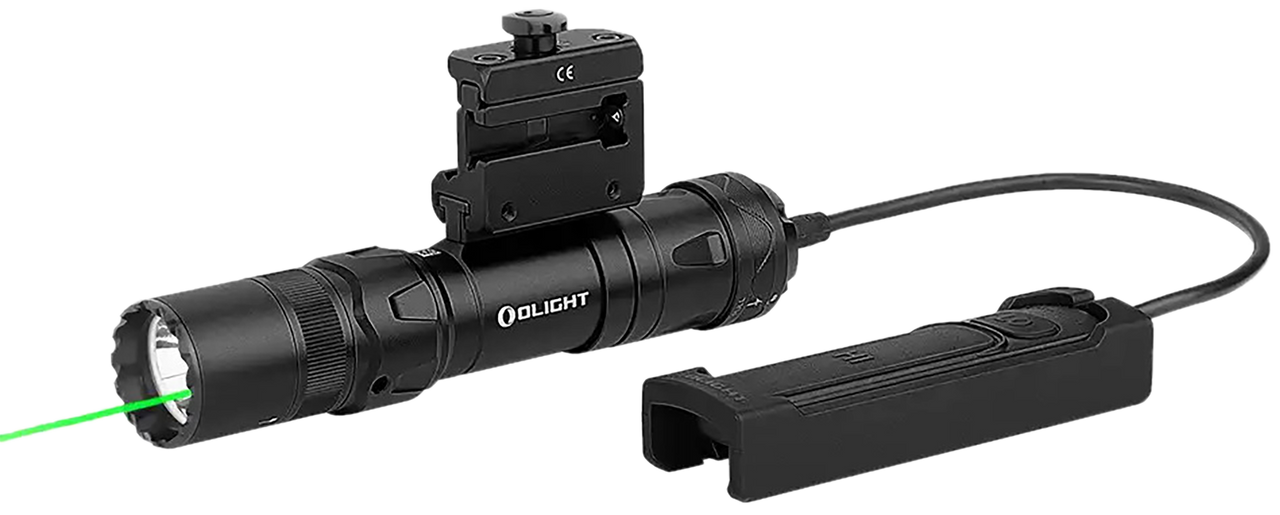 Olight Odin GL Mini, 200/500/1,000 Lumens, Green Laser, Black Anodized