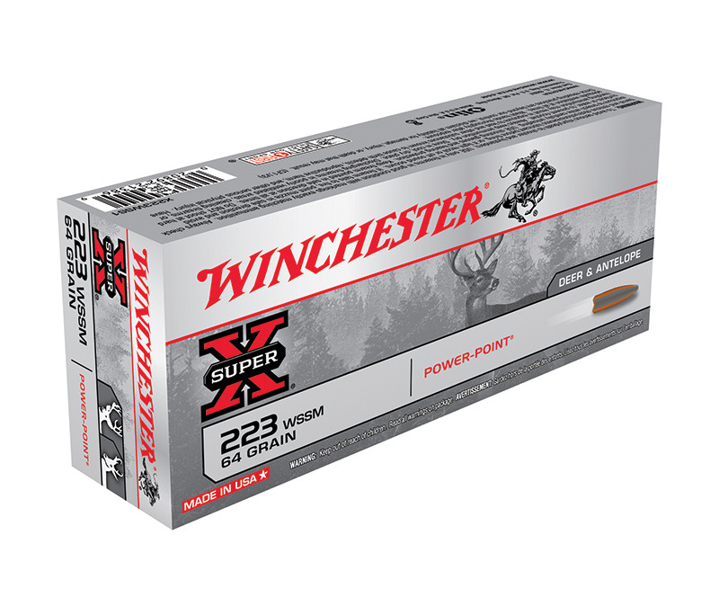 Winchester Super-X 223 WSSM, 64 Grain Power-Point, 20 Rds