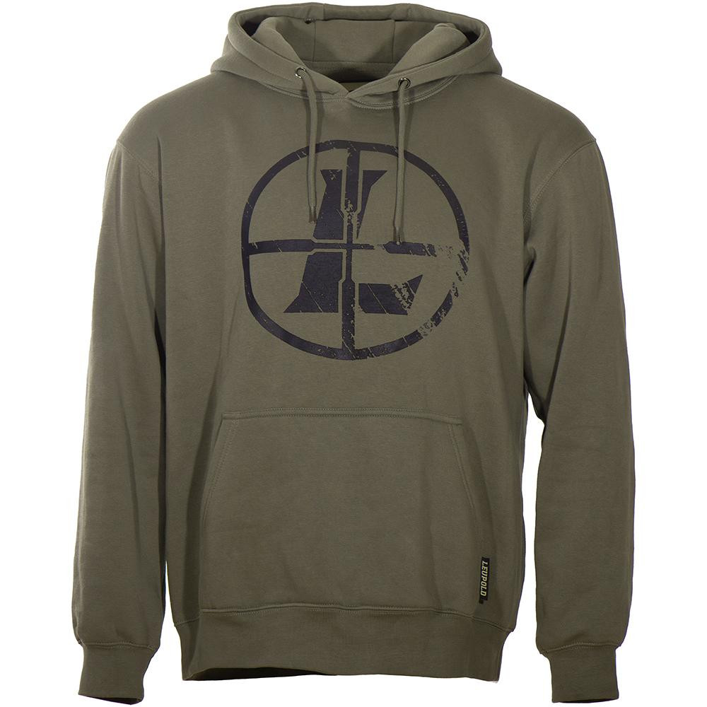 Leupold Distressed Reticle Hoodie, Ash Green, S