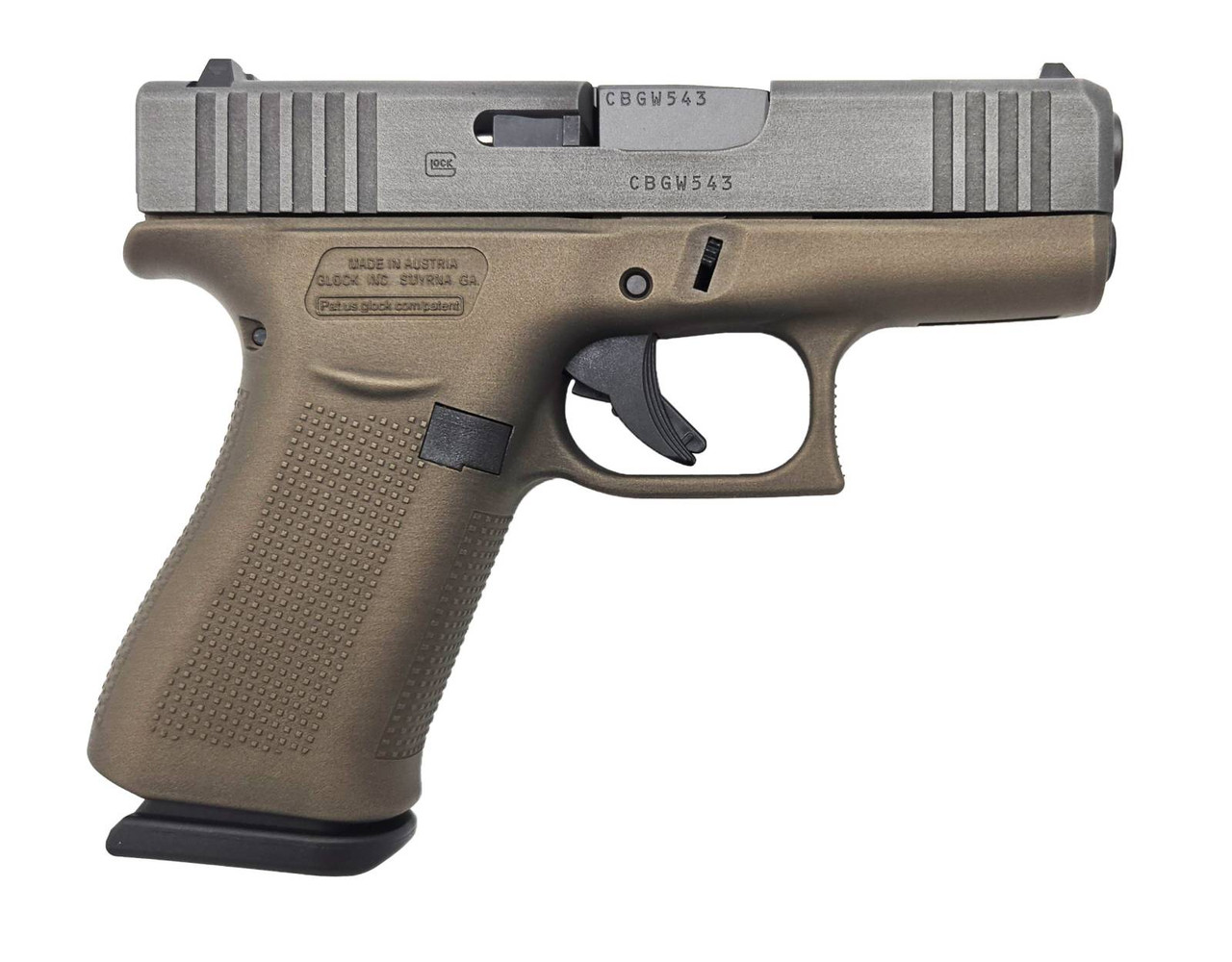 Glock 43X, 9MM, 3.41